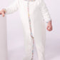 Petit Bateau - Natdragt - Hvid m. blomstrede kanter