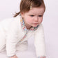 Petit Bateau - Natdragt - Hvid m. blomstrede kanter