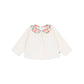 Petit Bateau - Blouse - White w. flower collar