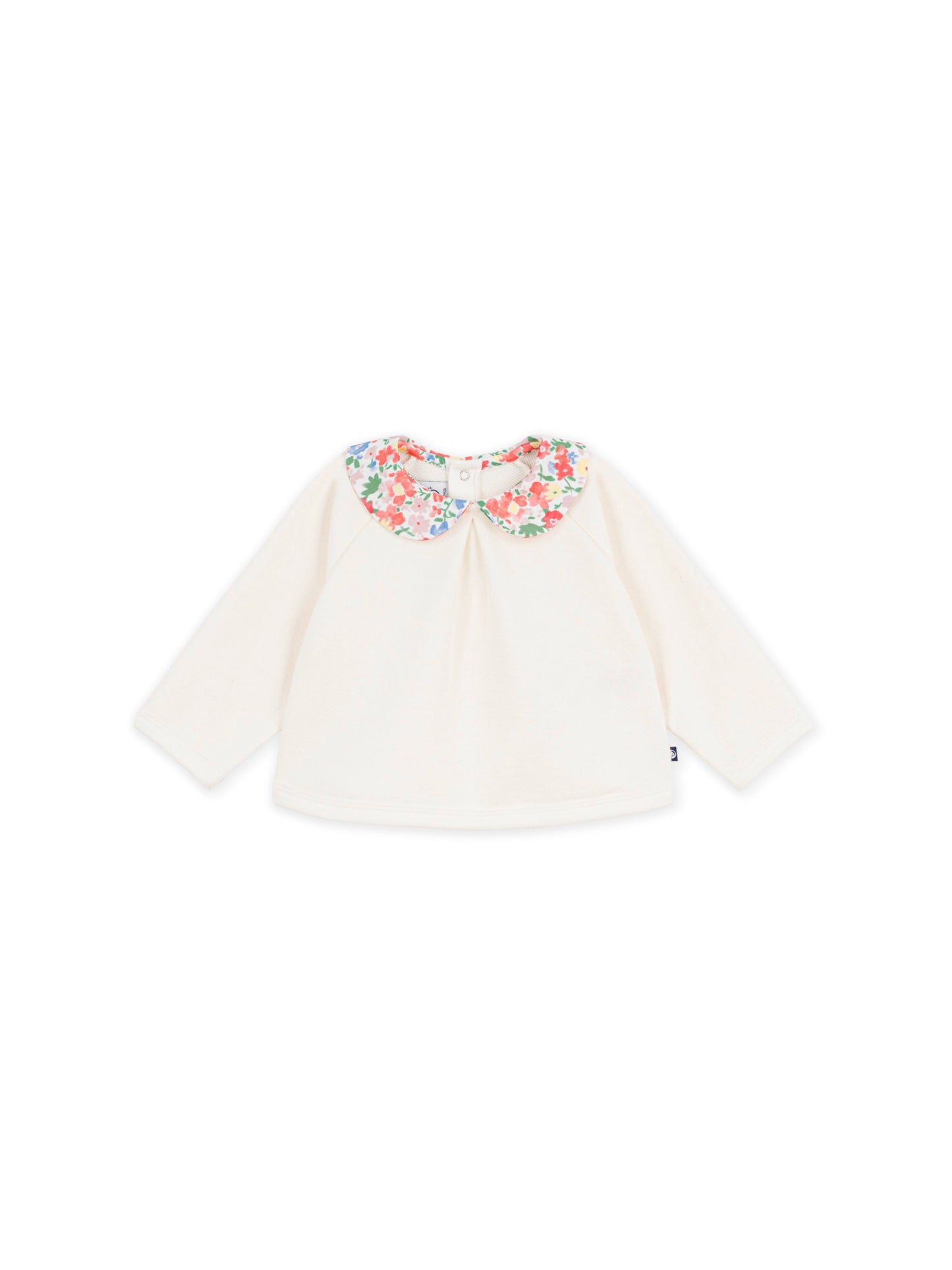 Petit Bateau - Blouse - White w. flower collar
