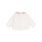 Petit Bateau - Blouse - White w. flower collar