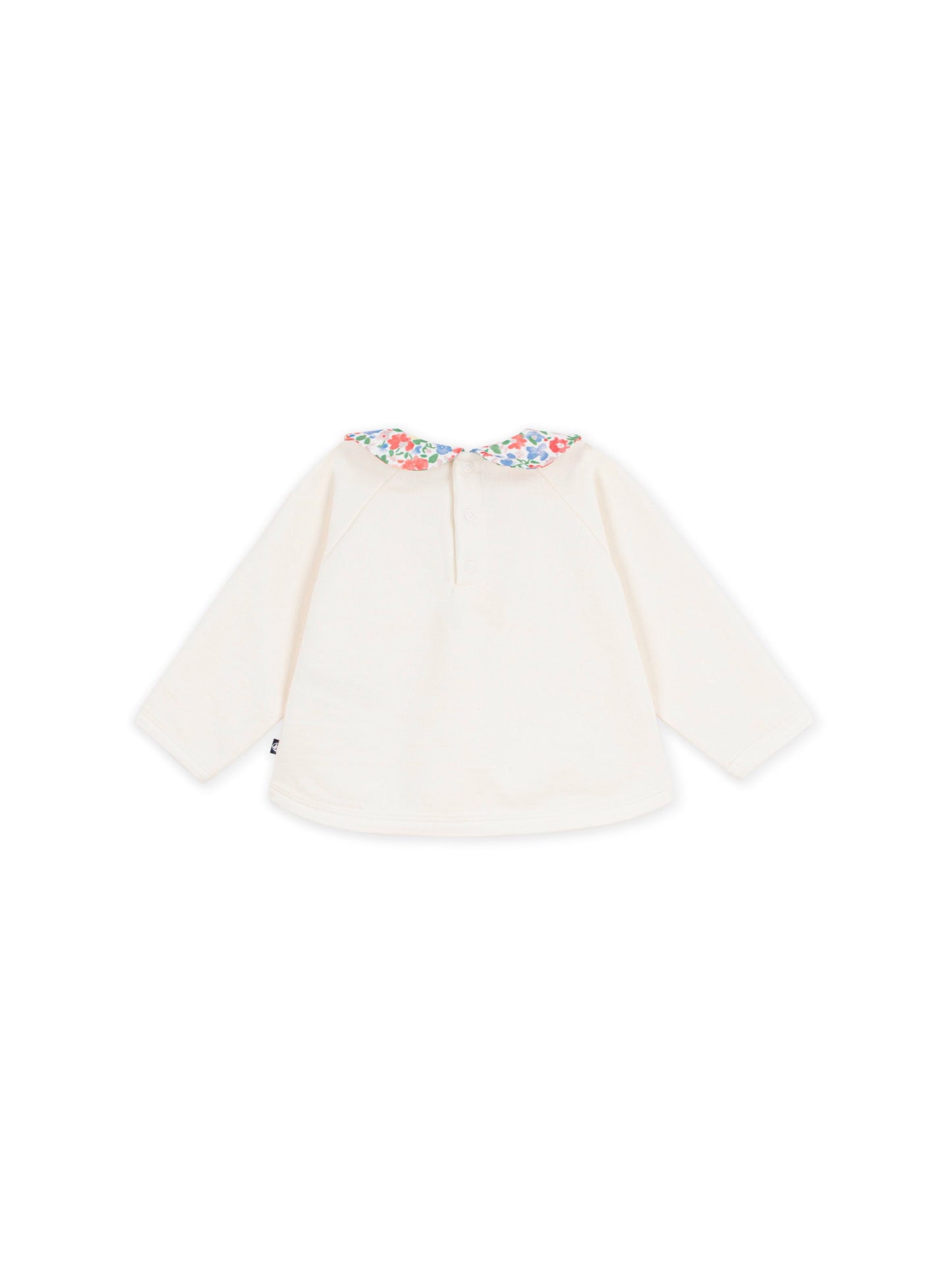 Petit Bateau - Blouse - White w. flower collar