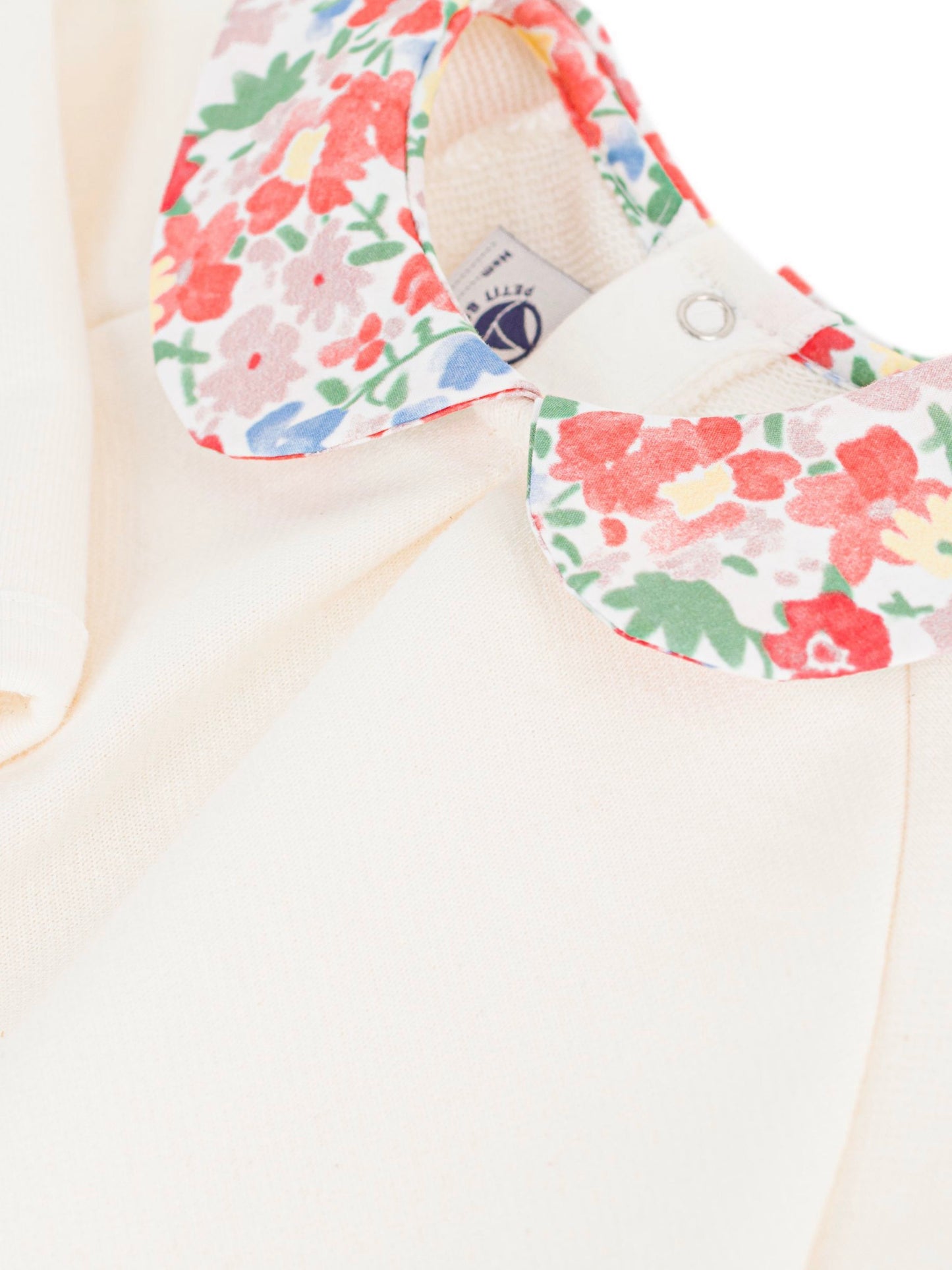 Petit Bateau - Blouse - White w. flower collar