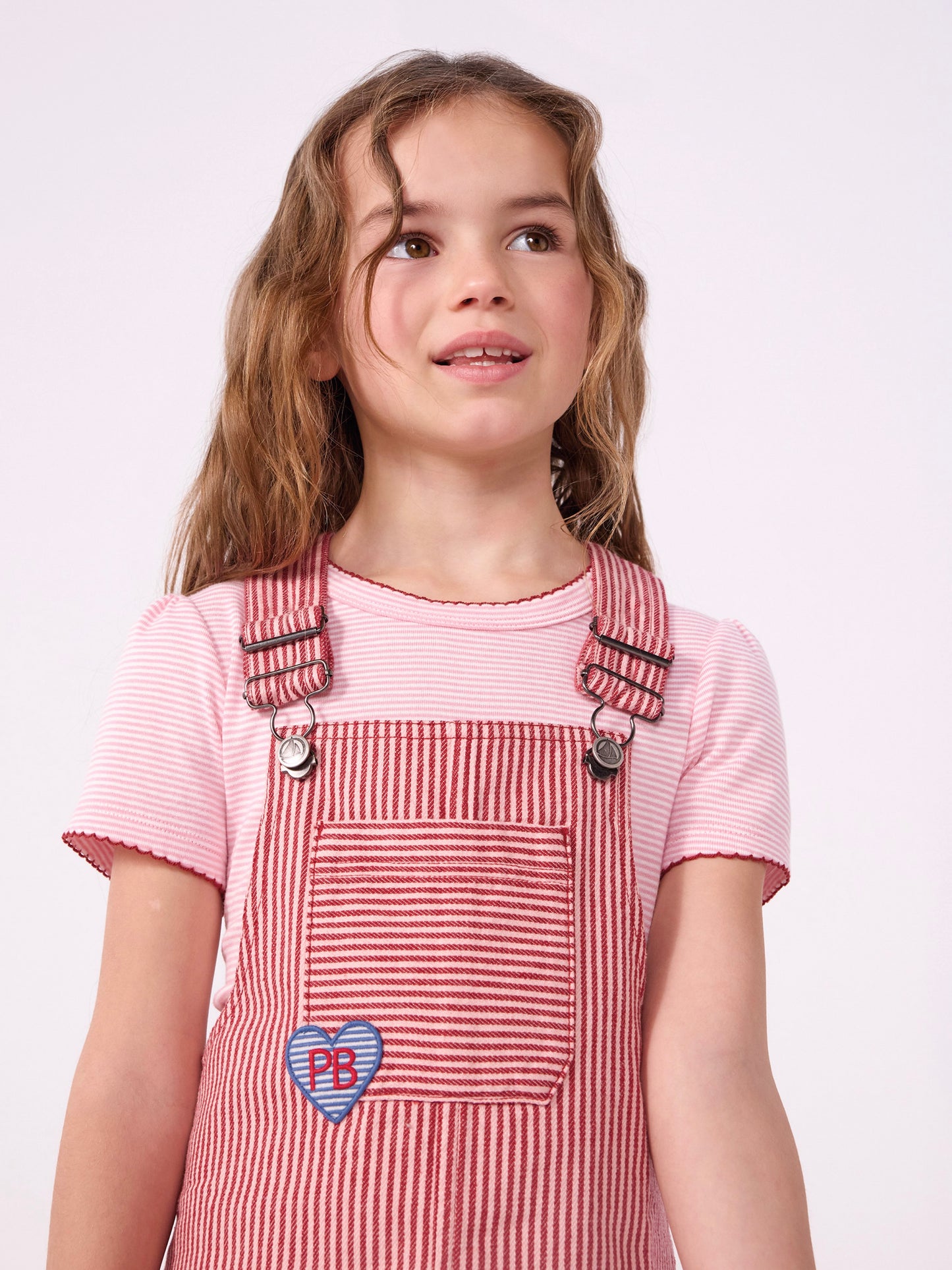 Petit Bateau - Tee & shorts - Pink w. red stitching