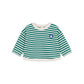 Petit Bateau - Bluse - Grøn/lysegrå striber