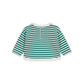 Petit Bateau - Bluse - Grøn/lysegrå striber