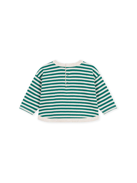 Petit Bateau - Blouse - Green/white stripe