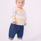 Petit Bateau - Bluse - Multi m. lyserød kant