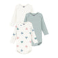 Petit Bateau - 3-pak body - Hvid/stribet/hjerter