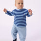 Petit Bateau - Bluse - Blå/navy striber