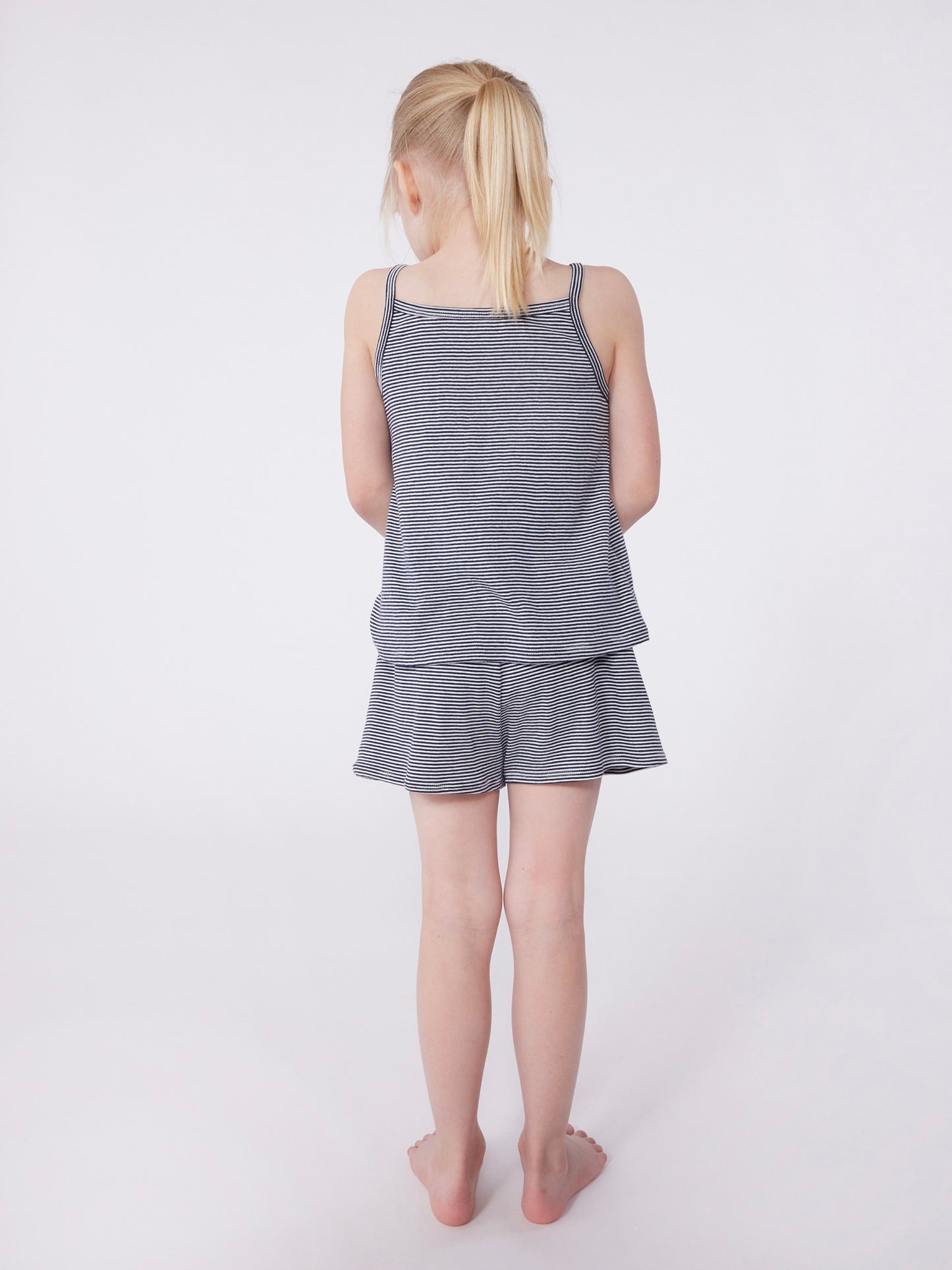 Petit Bateau - Tee & pants - Navy/white stripe