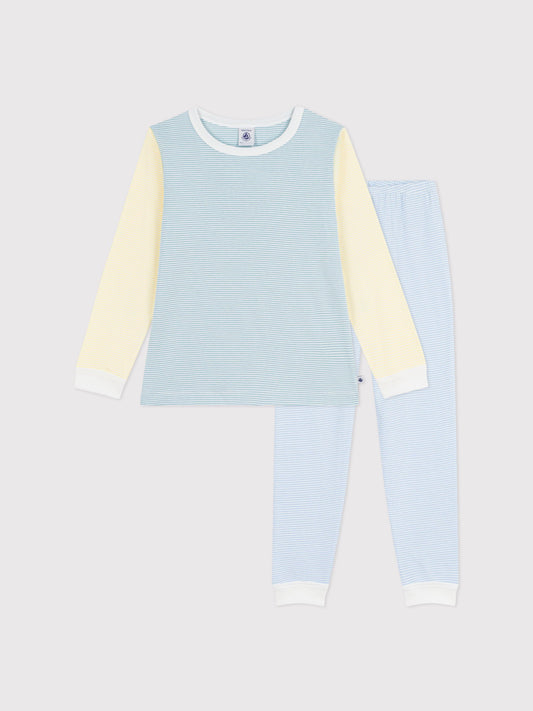 Petit Bateau - Tee & pants - Navy/white stripe