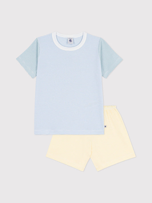 Petit Bateau - Tee & pants - Navy/white stripe