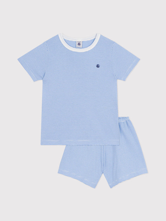 Petit Bateau - Tee & pants - Navy/white stripe