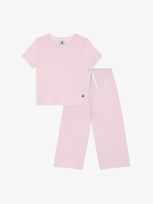 Petit Bateau - Sæt - Lyserød/hvid striber