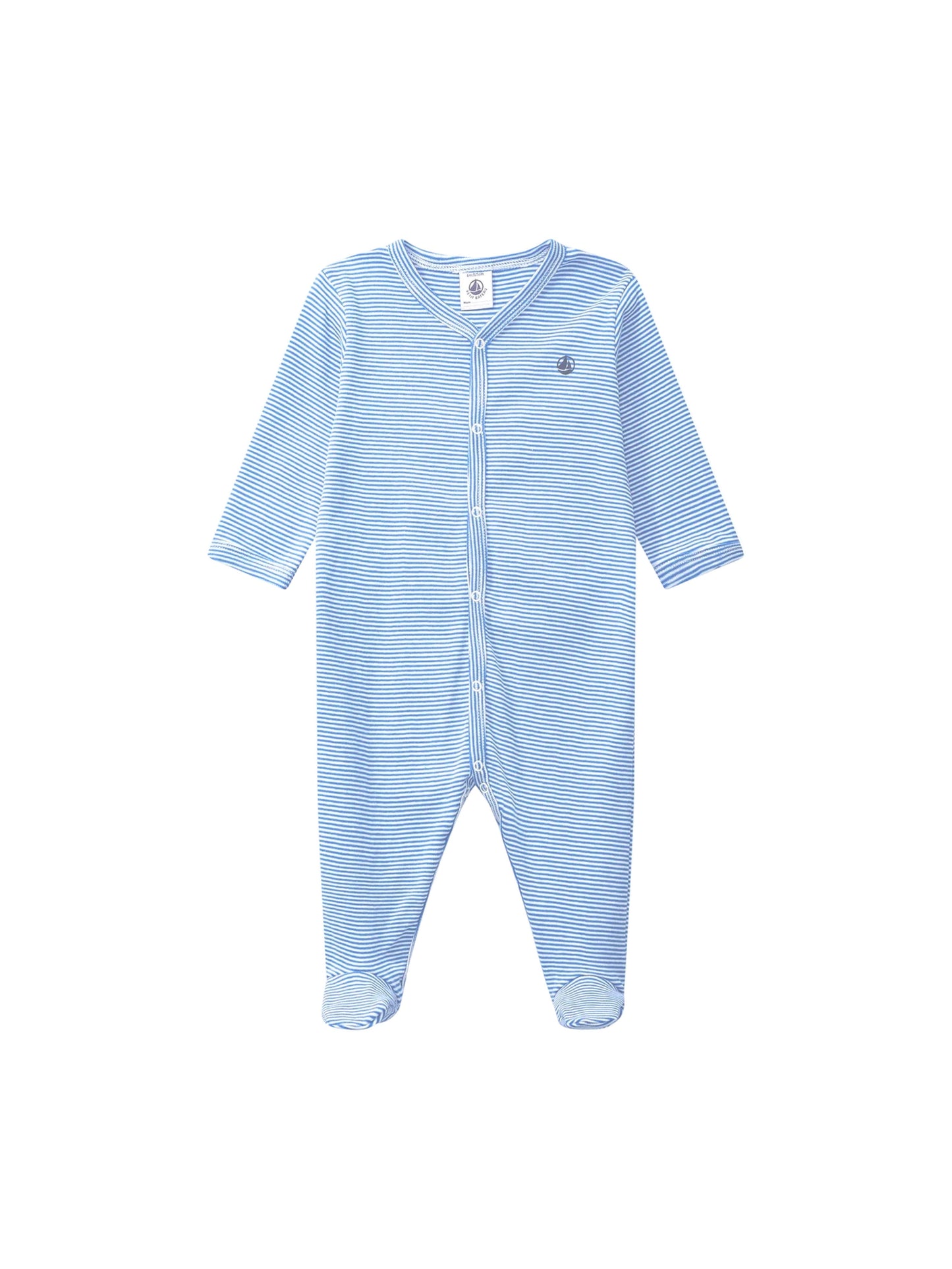 Petit Bateau - Natdragt - Blå/hvid striber