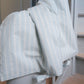 Poppel - Baby dynebetræk - Blue Jacquard