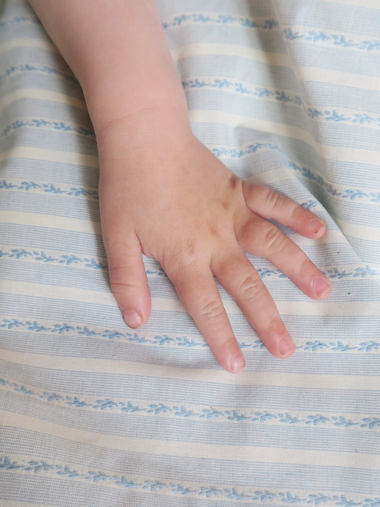 Poppel - Baby dynebetræk - Blue Jacquard