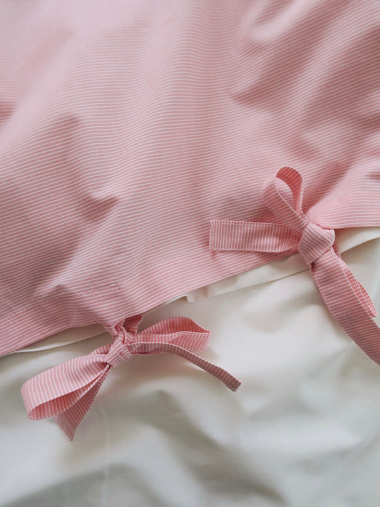 Poppel - Baby dynebetræk - Tinystripe Pink
