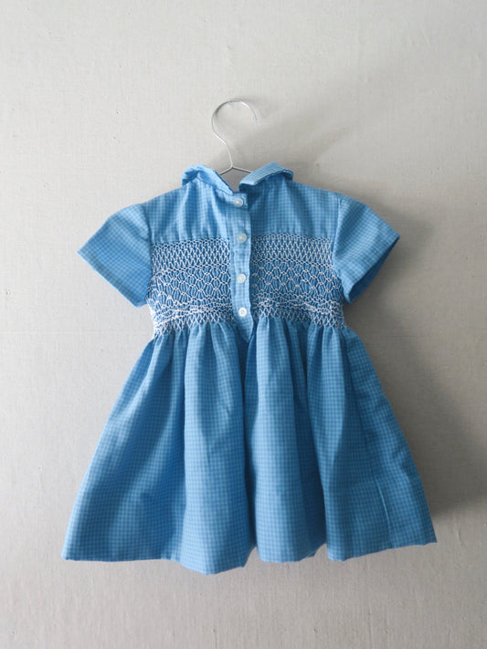 Poppel Pre-loved - Ternet kjole m. smock - str. 1-2 år