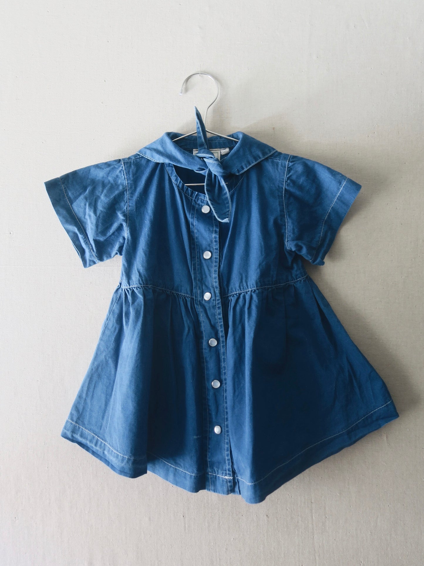 Poppel Pre-loved - Denimkjole m. krave - str. 86