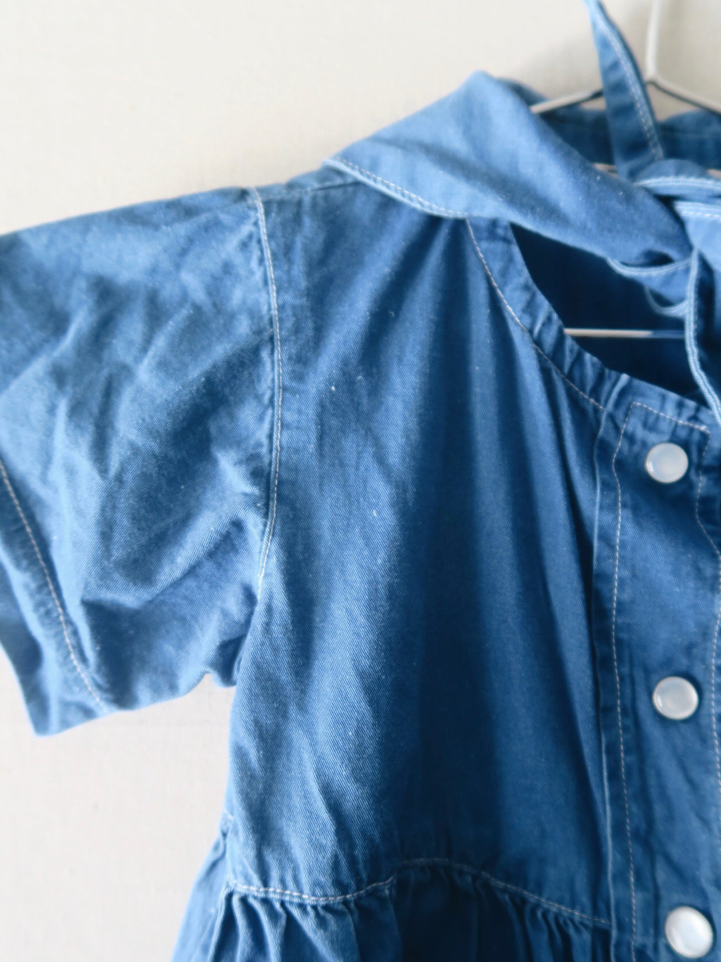 Poppel Pre-loved - Denimkjole m. krave - str. 86