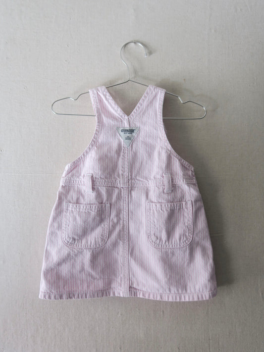 Poppel Pre-loved - OshKosh spencerkjole pink/hvis strib - 2 år