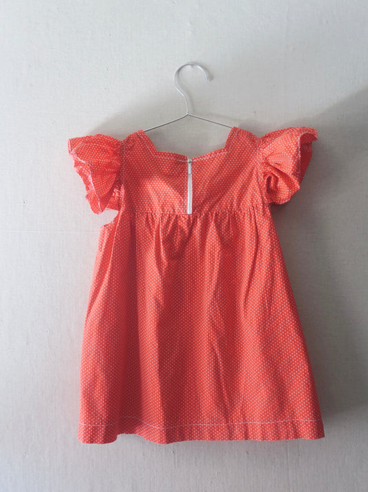 Poppel Pre-loved - Prikket kjole - str. 1-2 år