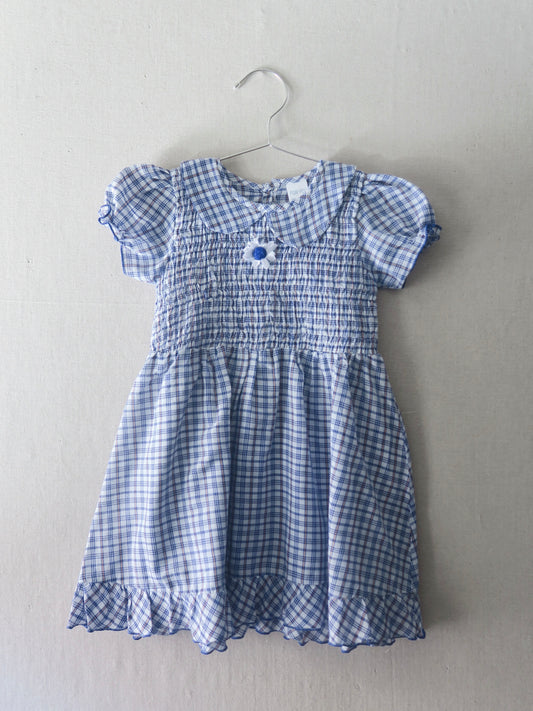 Poppel Pre-loved - Ternet kjole m. blomst - str. 104