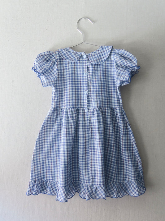 Poppel Pre-loved - Ternet kjole m. blomst - str. 104