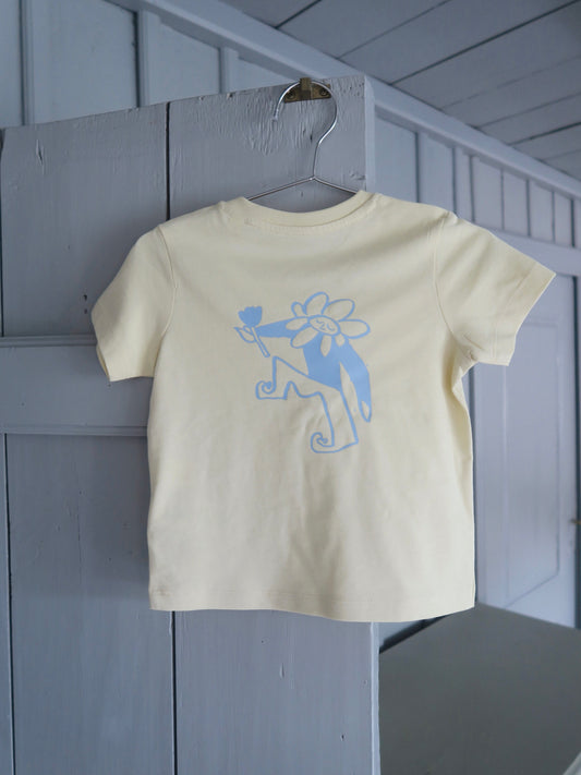 Poppel - T-shirt - Blomsterbarn - Gul