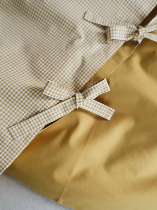 Poppel - Baby dynebetræk - Yellow Gingham
