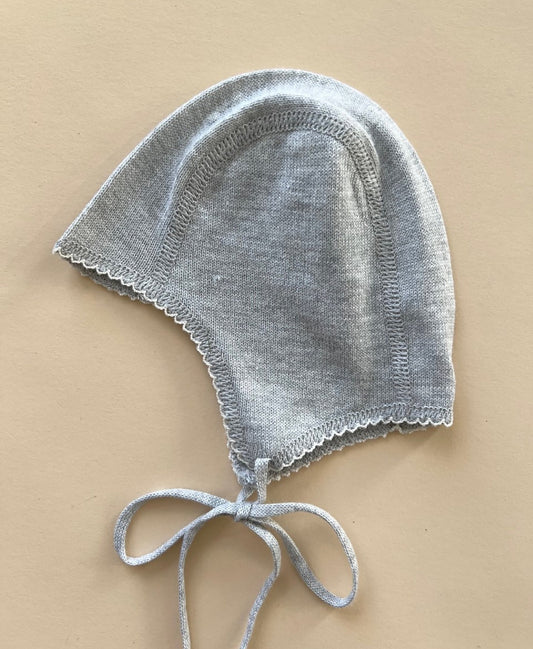 Selana - Fine Knit Cotton Helmet - Light Grey