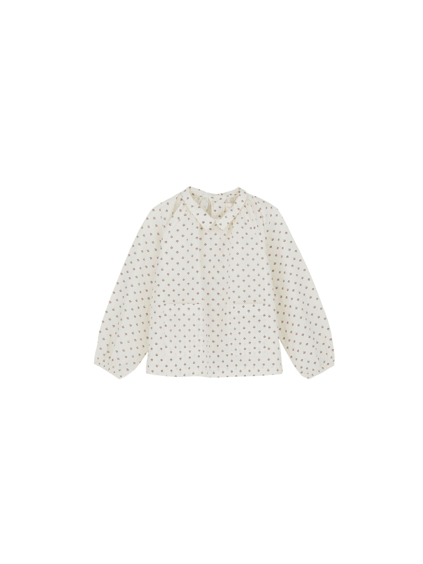 Skall Musling - Winnifred blouse - Alistair print/light cream/dark burgundy