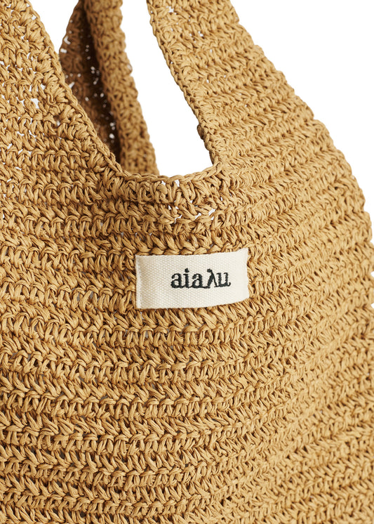 Aiayu - Sophia Straw Bag Medium - Pure Natural