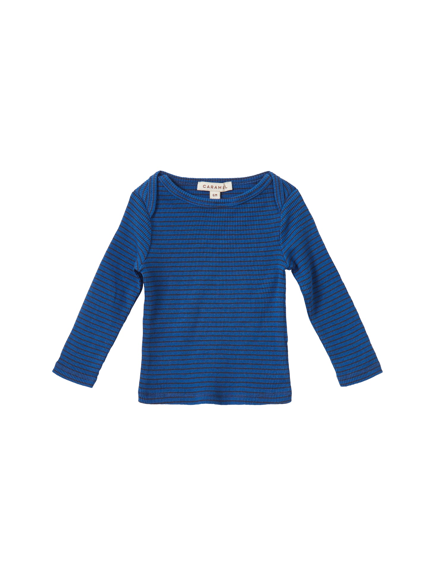 Caramel - Kishon T-shirt - Charcoal/electric blue stripe