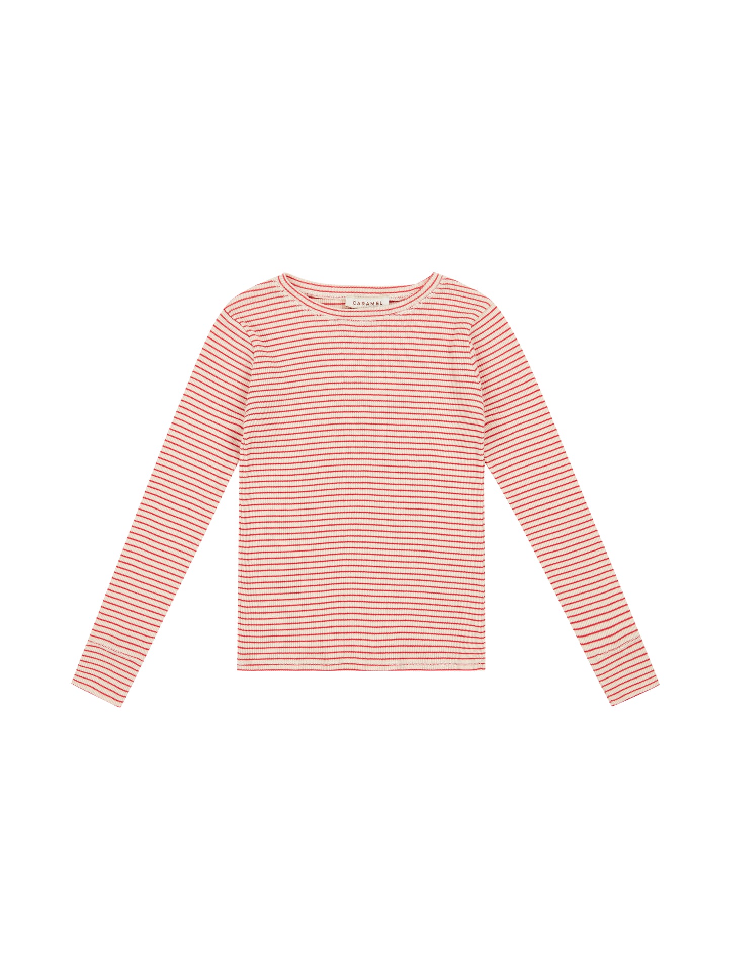 Caramel - Kishon T-shirt - Redcurrant/Cream stripe