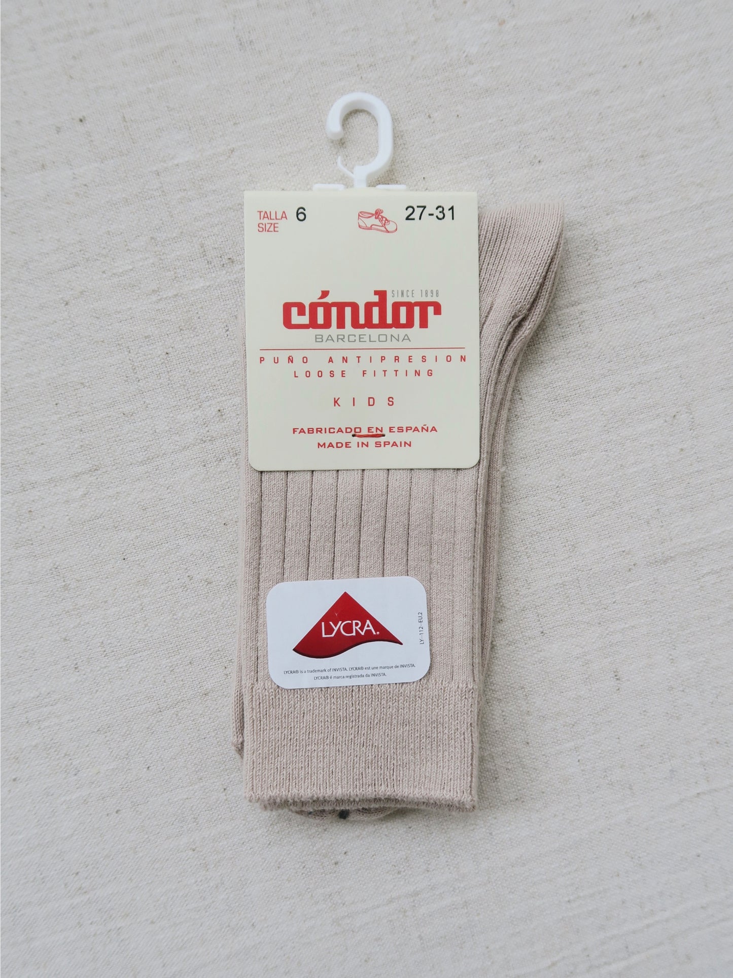 Cóndor - Cotton rib socks - 334 / Stone