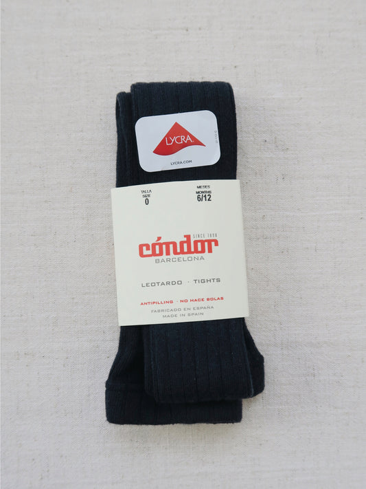 Cóndor - Cotton rib tights - 480 / Dark Navy