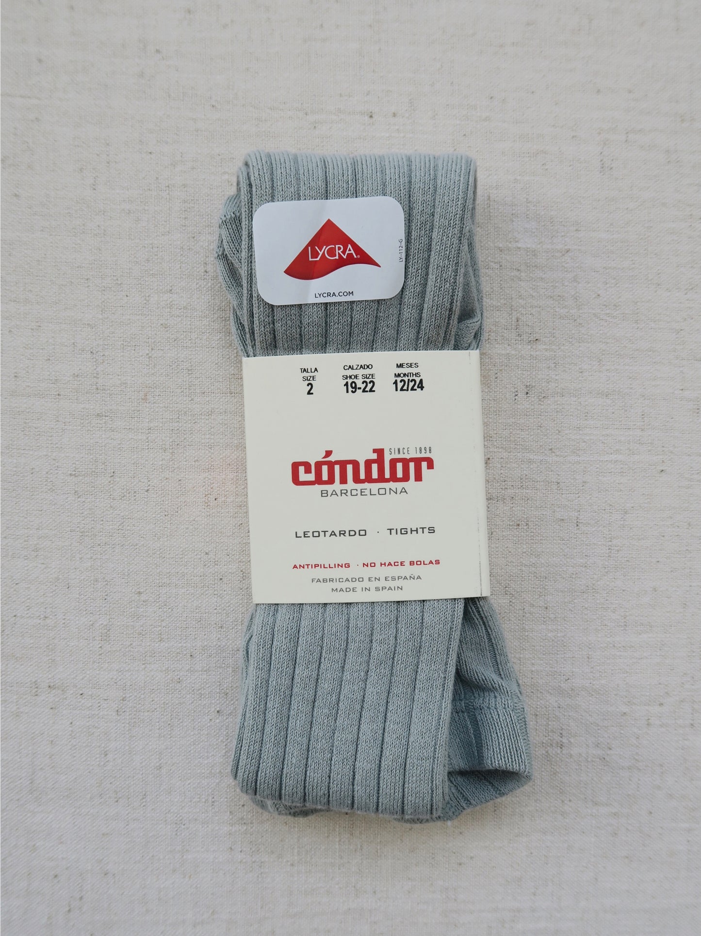 Cóndor - Cotton rib tights - 756 / Dry Green