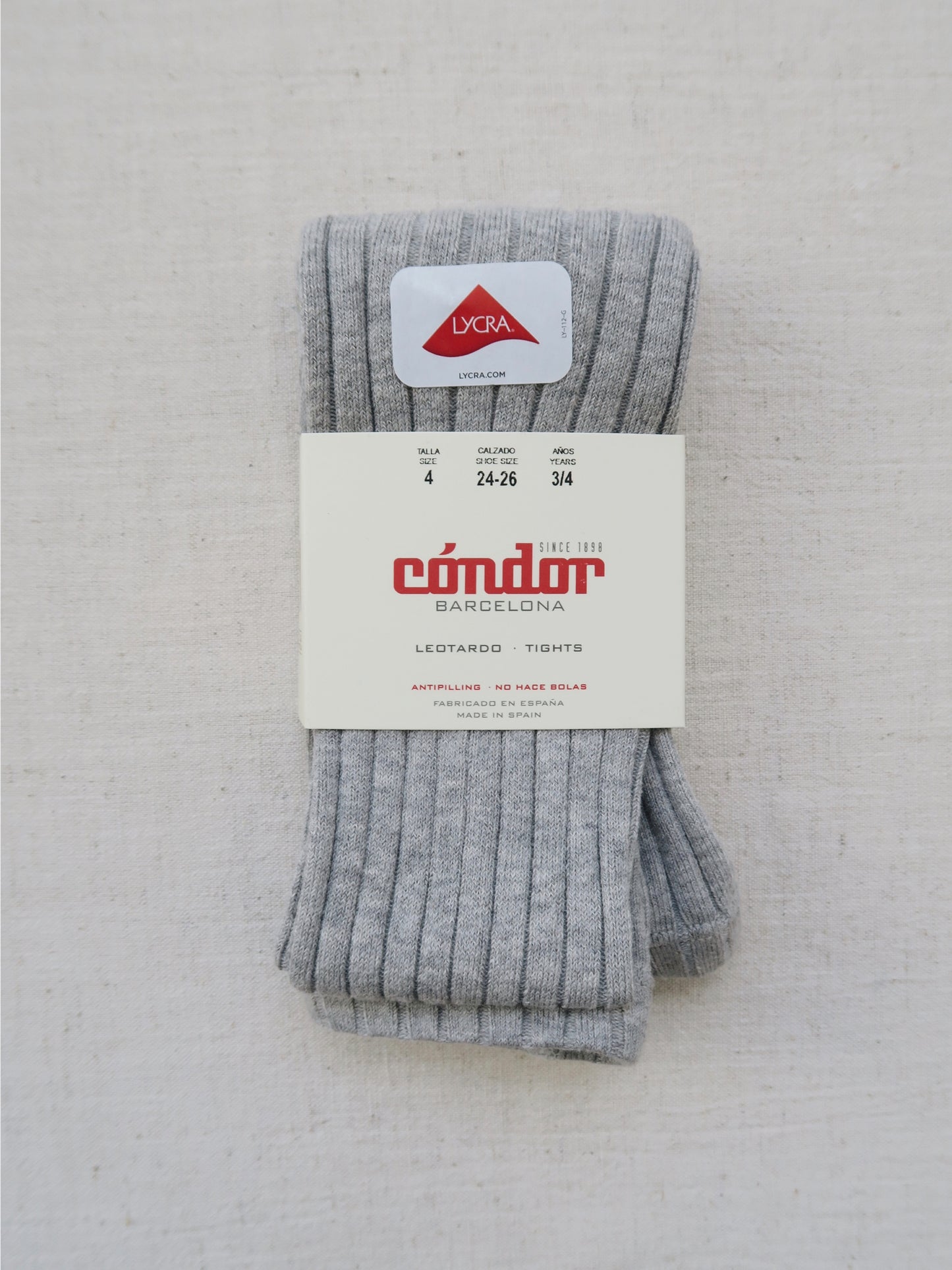 Cóndor - Cotton rib tights - 221 / Light Grey
